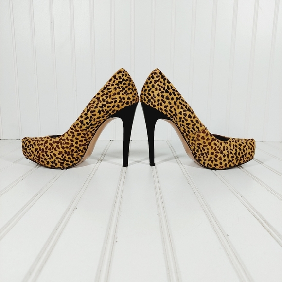 BCBGeneration  Parade2 Leopard Print  Leather Platform Heels C106 - Picture 7 of 13
